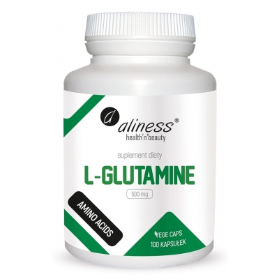 L-Glutamine 500 mg x 100 Vege caps.  Aliness