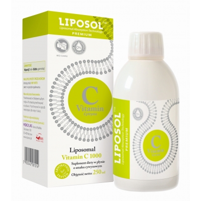 Liposol C 1000 Liposomalna Witamina C 1000 (Buforowana) 250 ml Smak Cytrynowy  Aliness