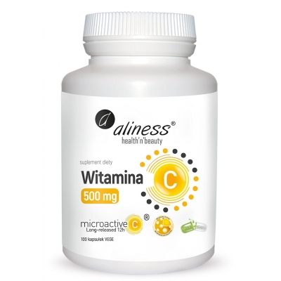 Witamina C 500 mg, micoractive 12h x 100 Vege caps Aliness