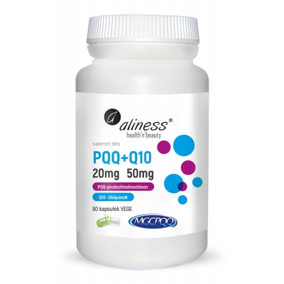 PQQ MGCPQQ® 20 mg + Q10 50 mg x 60 Vege caps Aliness