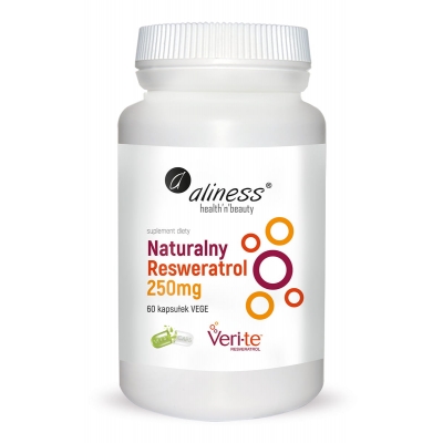 Naturalny Resweratrol Veri-Te 250mg x 60 Vege caps. Aliness