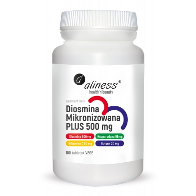 Diosmina mikronizowana PLUS 500 mg x 100 tabletek Aliness