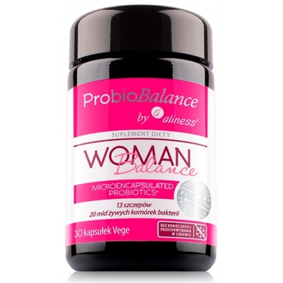 ProbioBALANCE, Probiotyk Woman Balance 20 mld. x 30 vege caps. Aliness