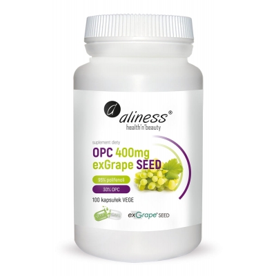 OPC exGrapeSeeds 400 mg x 100 vege caps. Aliness