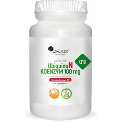 UbiquinoN Naturalny KOENZYM Q10 100mg x 100 Vege caps. Aliness