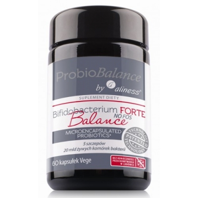 ProbioBALANCE, Probiotyk Bifidobacterium FORTE Balance NO FOSS, 20 mld. x 60 vege caps.. Aliness