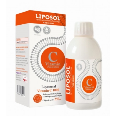 Liposol C 1000 Liposomalna Witamina C 1000 (Buforowana) 250 ml Smak Pomarańczowy  Aliness