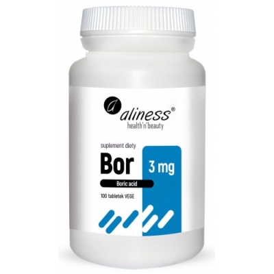 Bor 3 mg (kwas borowy) x 100 tabletek vege  Aliness