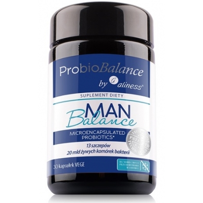 ProbioBALANCE, Probiotyk Man Balance 20 mld. x 30 vege caps. Aliness