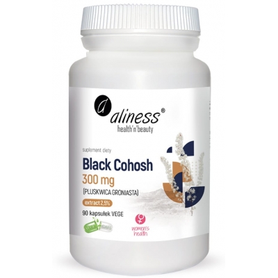 Black Cohosh 300mg (PLUSKWICA GRONIASTA) x 90 Vege caps Aliness