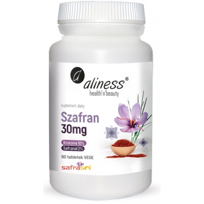 Szafran Safrasol 2%/10% 30 mg 90 tab. VEGE Aliness