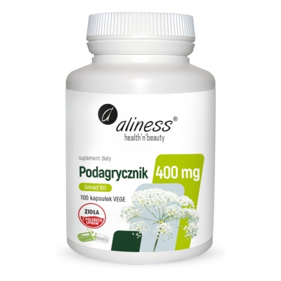 Podagrycznik (Aegopodium podagraria L.) ekstrakt 10:1 400mg x 100 Vege caps Aliness