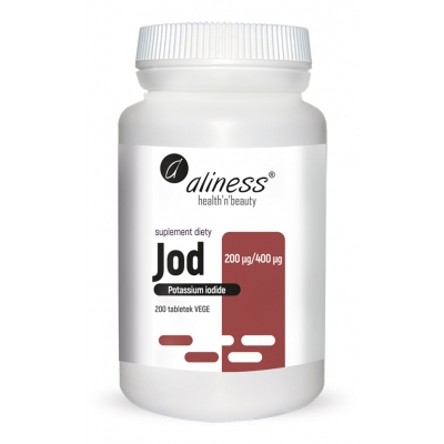 Jod (jodek potasu) 200 µg / 400 µg x 200 Vege tabs Aliness