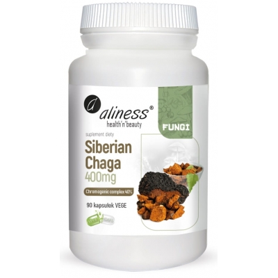 Siberian Chaga ekstrakt 40, 400mg x 90 Vege caps. Aliness