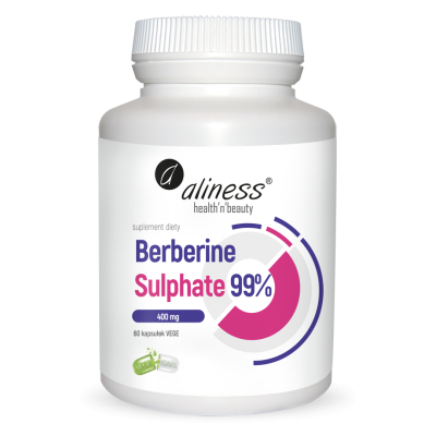 Berberine Sulphate 99% 400 mg x 60 vege caps.  Aliness