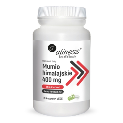 Mumio himalajskie (Shilajit extract) 400mg x 90 Vege caps.  Aliness