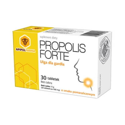 Propolis Forte o smaku pomarańczowym 30 szt. Apipol Farma