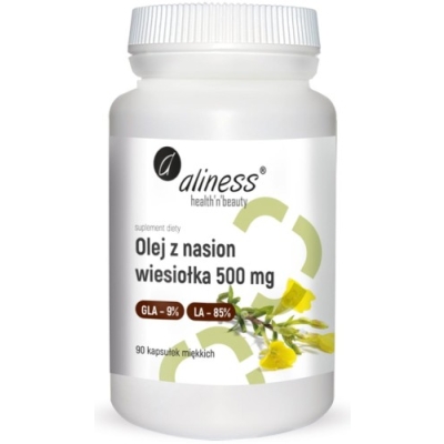 Olej z nasion wiesiołka 9% 1000 mg x 90 kapsułek Aliness