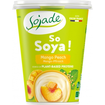 DESER SOJOWY MANGO - BRZOSKWINIA BEZGLUTENOWY BIO 400 g - SOJADE