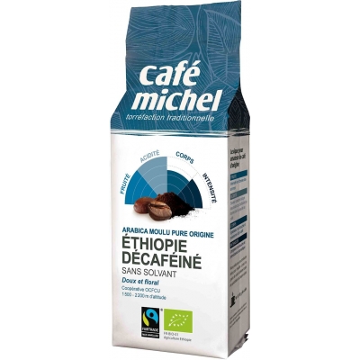 KAWA MIELONA BEZKOFEINOWA ARABICA 100 % ETIOPIA FAIR TRADE BIO 250 g - CAFE MICHEL