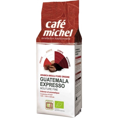 KAWA MIELONA ARABICA 100 % ESPRESSO GWATEMALA FAIR TRADE BIO 250 g - CAFE MICHEL