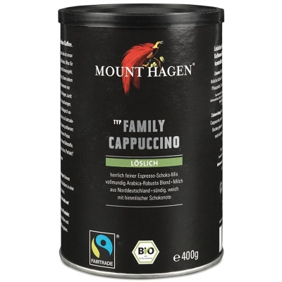 KAWA CAPPUCCINO FAMILY FAIR TRADE BIO 400 g - MOUNT HAGEN