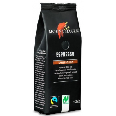 KAWA ZIARNISTA ARABICA 100 % ESPRESSO FAIR TRADE BIO 250 g - MOUNT HAGEN