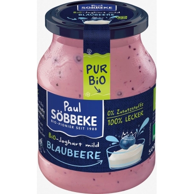 JOGURT KREMOWY JAGODOWY (3,8 % TŁUSZCZU W MLEKU) BIO 500 g (SŁOIK) - SOBBEKE