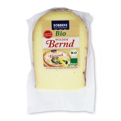 SER ŻÓŁTY DOJRZEWAJĄCY WILDER BERND (50 % TŁUSZCZU W SUCHEJ MASIE) BIO 150 g  - SOBBEKE