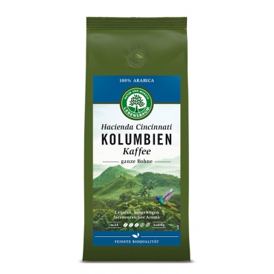 KAWA ZIARNISTA ARABICA 100 % KOLUMBIA BIO 250 g - LEBENSBAUM