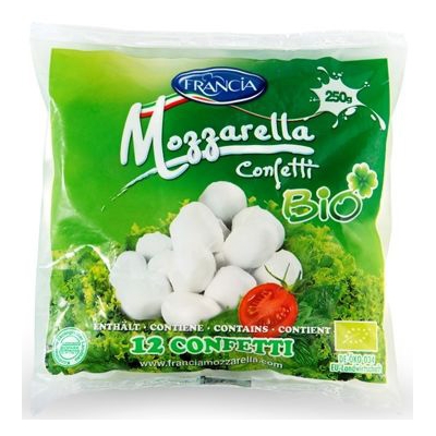 MOZZARELLA (12 małych kulek w folii) BIO 450 g - FRANCIA