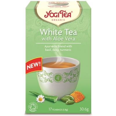 HERBATA BIAŁA Z ALOESEM (WHITE TEA WITH ALOE VERA) BIO (17 x 1,8 g) 30,6 g - YOGI TEA