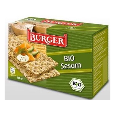 PIECZYWO CHRUPKIE ŻYTNIE RAZOWE Z SEZAMEM BIO 250 g - BURGER