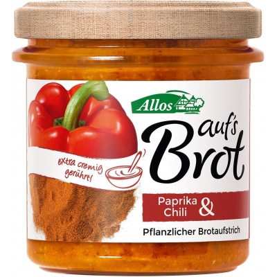 PASTA KREMOWA Z PAPRYKĄ I CHILI BEZGLUTENOWA BIO 140 g - ALLOS