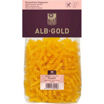 MAKARON (KUKURYDZIANO - RYŻOWY) FUSILLI BEZGLUTENOWY BIO 250 g - ALB-GOLD