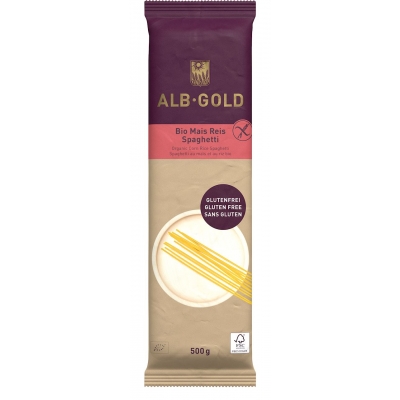 MAKARON (KUKURYDZIANO - RYŻOWY) SPAGHETTI BEZGLUTENOWY BIO 500 g - ALB GOLD