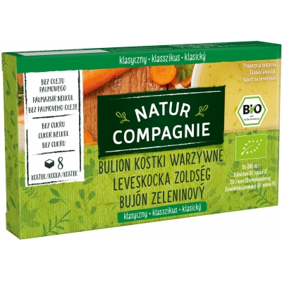 BULION - KOSTKI WARZYWNE BEZ DODATKU CUKRÓW BIO 84 g - NATUR COMPAGNIE