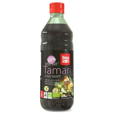 SOS SOJOWY TAMARI 50 % MNIEJ SOLI BEZGLUTENOWY BIO 500 ml - LIMA