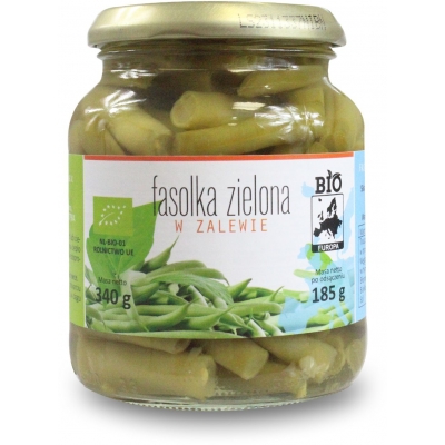 FASOLKA ZIELONA W ZALEWIE BIO 340 g (185 g) (SŁOIK) - BIO PLANET