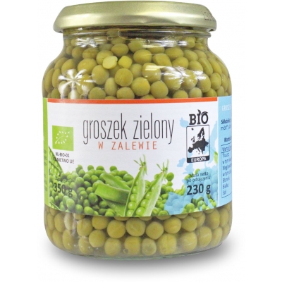 GROSZEK ZIELONY W ZALEWIE BIO 350 g (230 g) (SŁOIK) - BIO PLANET