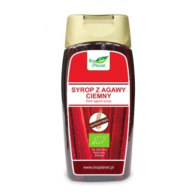 SYROP Z AGAWY CIEMNY BEZGLUTENOWY BIO 350 g (250 ml) - BIO PLANET