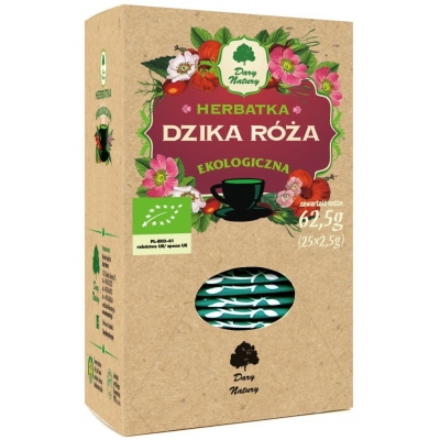 HERBATKA Z DZIKIEJ RÓŻY BIO (25 x 2,5 g) 62,5 g - DARY NATURY