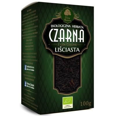 HERBATA CZARNA LIŚCIASTA BIO 100 g - DARY NATURY