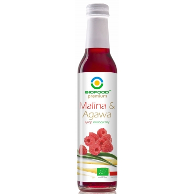 SYROP MALINA Z AGAWĄ BIO 250 ml - BIO FOOD