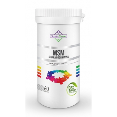 MSM SIARKA ORGANICZNA 60 KAPSUŁEK (650 mg) - SOUL FARM