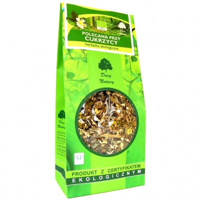 HERBATKA POLECANA PRZY CUKRZYCY BIO 150 g - DARY NATURY