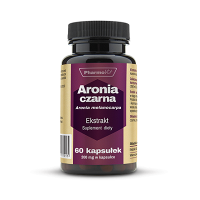 ARONIA CZARNA EKSTRAKT BEZGLUTENOWY 60 KAPSUŁEK 27 g - PHARMOVIT