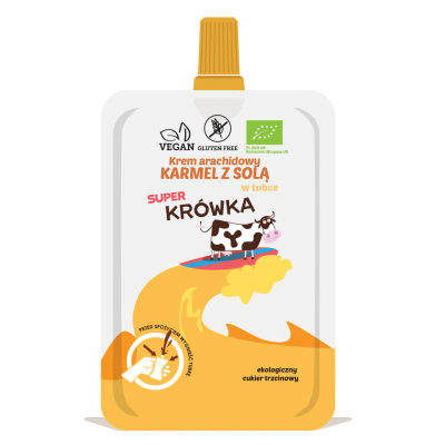 KREM ARACHIDOWY KARMEL Z SOLĄ W TUBCE BEZGLUTENOWY BIO 50 g - ME GUSTO (SUPER KRÓWKA)