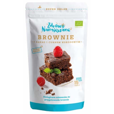 BROWNIE Z KAKAO I CUKREM KOKOSOWYM BIO 290 g - ZDROWO NAMIESZANE