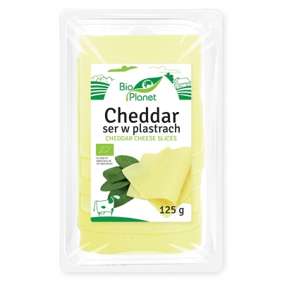 SER CHEDDAR PLASTRY BIO 125 g - BIO PLANET